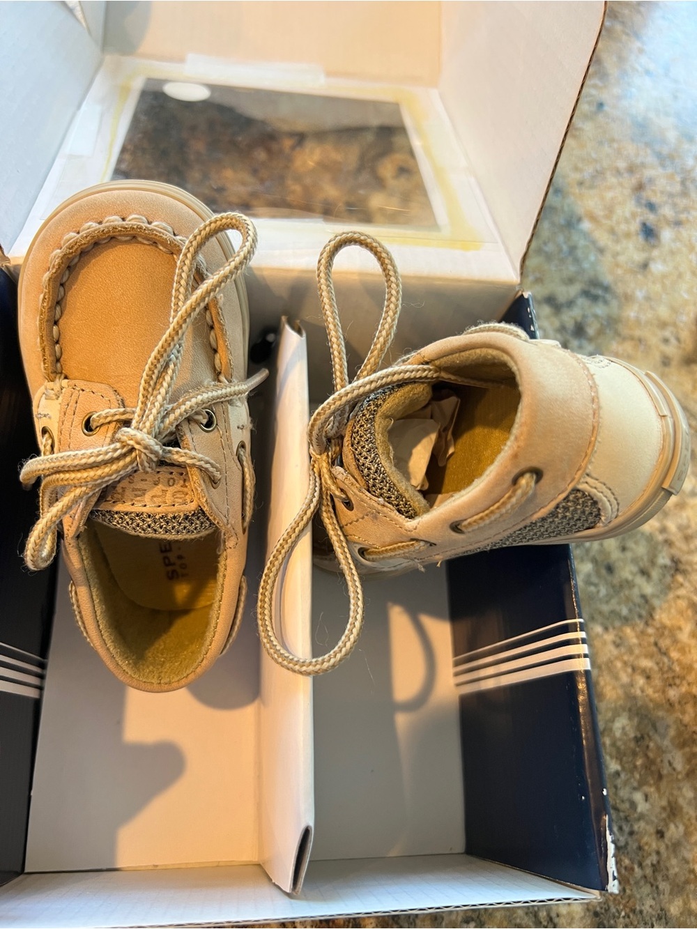 SPERRY Tan Baby Walker Lace-Up Boots